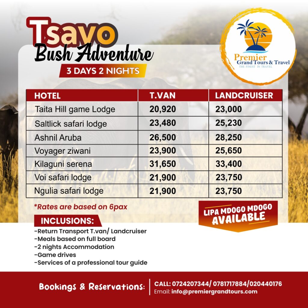 tsavo bush adventure premier grand tours